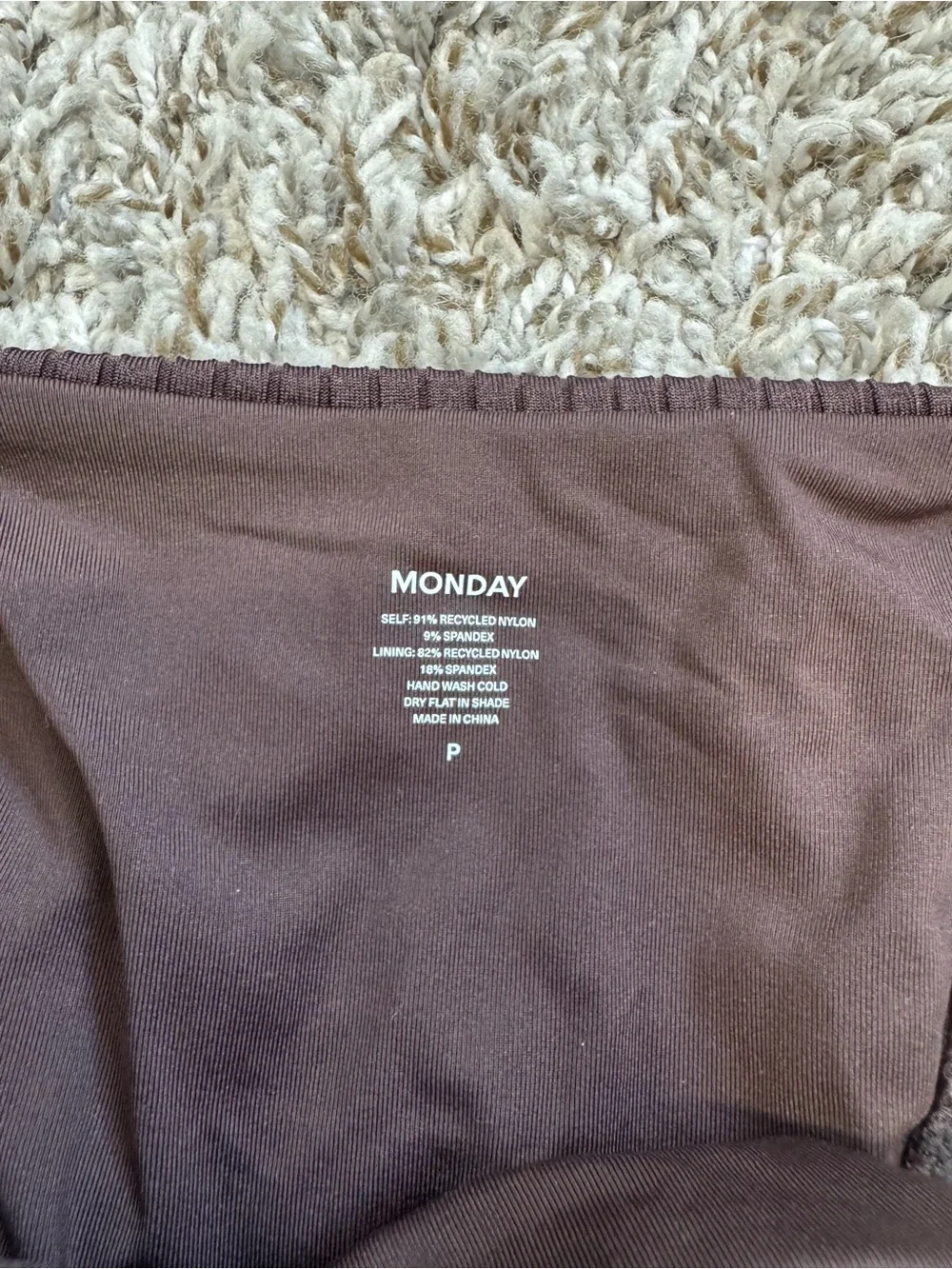 Monday swimwear espresso wide ribbed bikini bottoms petite